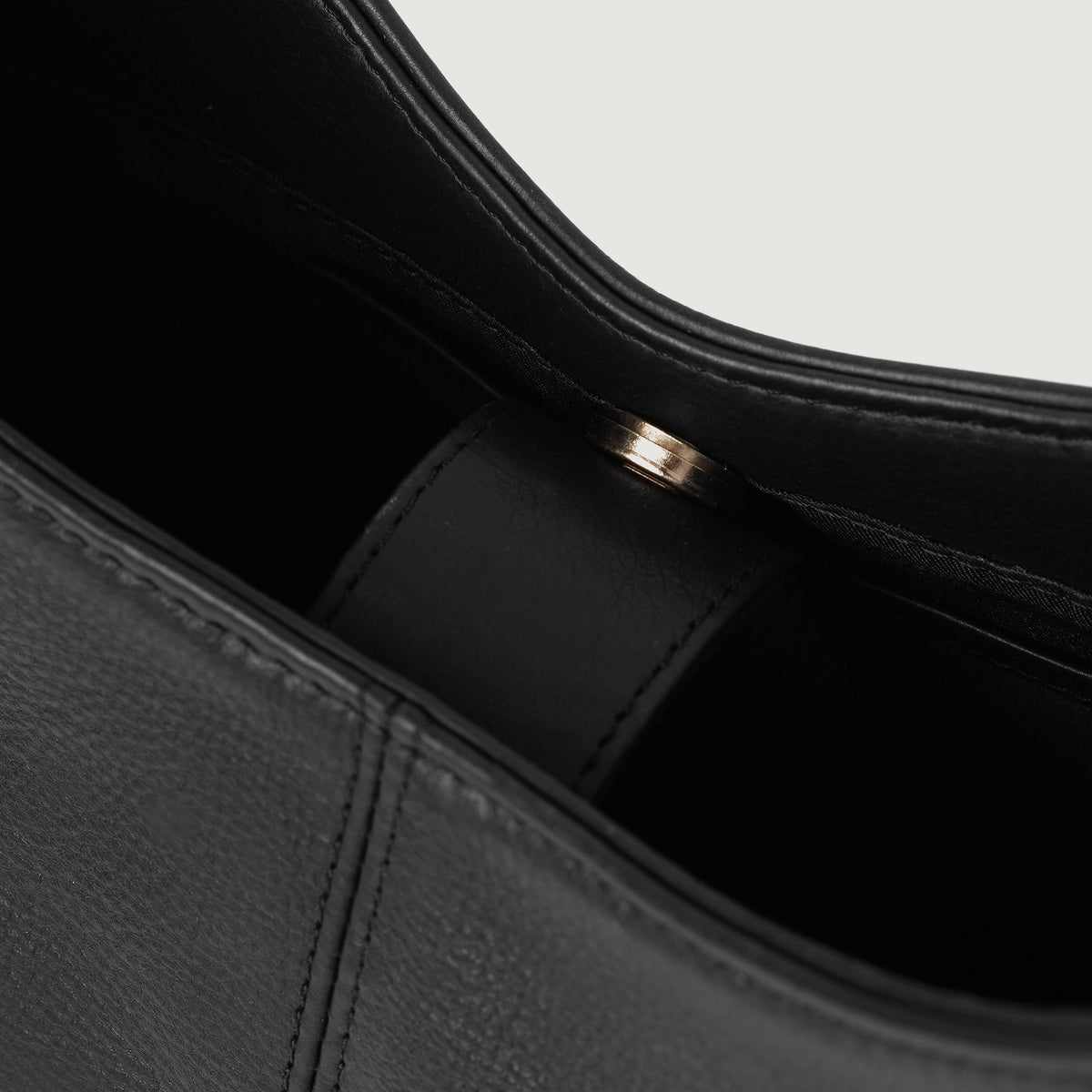 Brex Stefani Black Leather Hobo Bag - black leather hobo bag, view 5