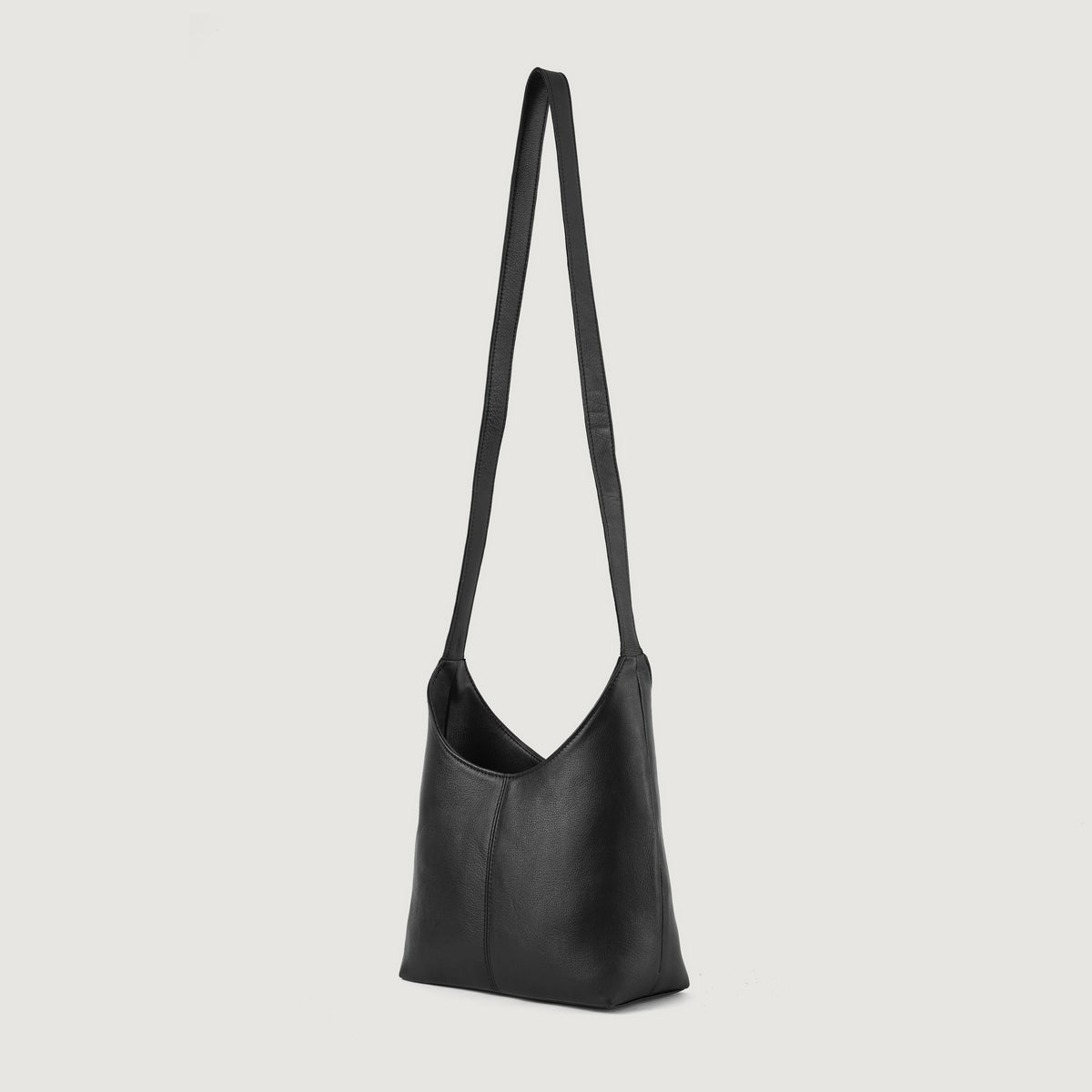 Brex Stefani Black Leather Hobo Bag - black leather hobo bag, view 6