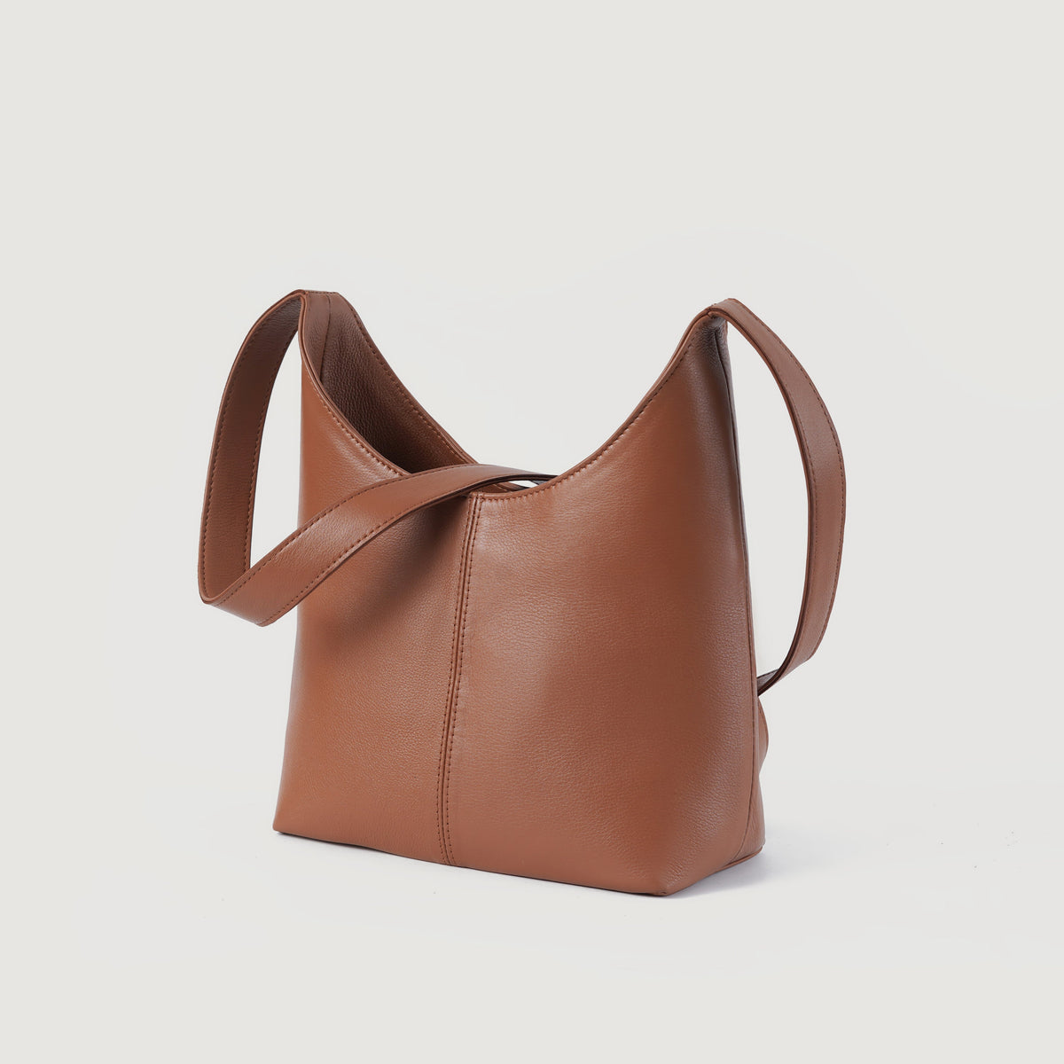 Brex Stefani Brown Leather Hobo Bag - brown leather hobo bag, view 3