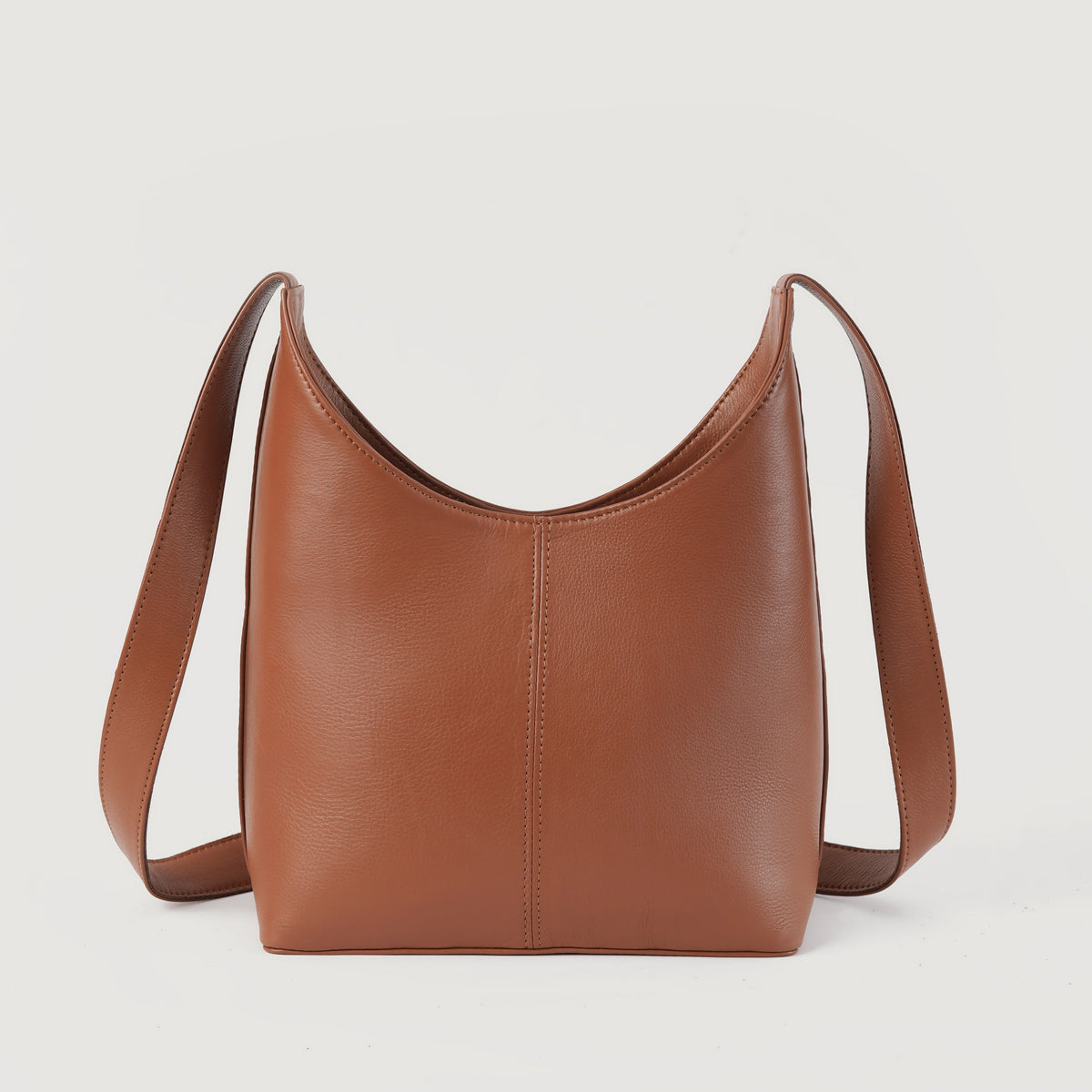 Brex Stefani Brown Leather Hobo Bag - brown leather hobo bag, view 4