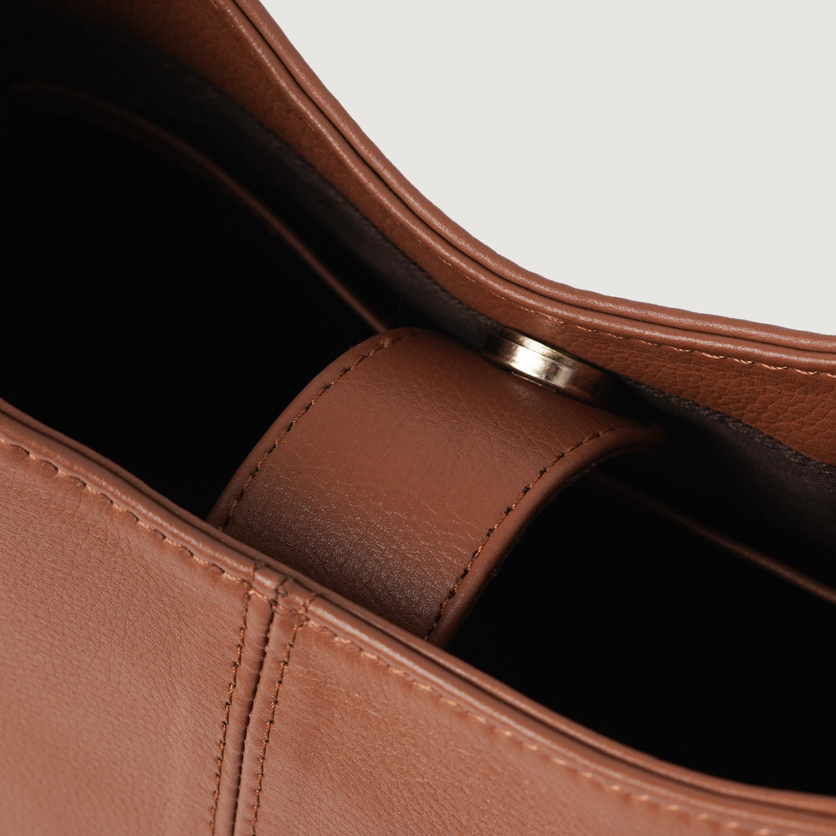 Brex Stefani Brown Leather Hobo Bag - brown leather hobo bag, view 8