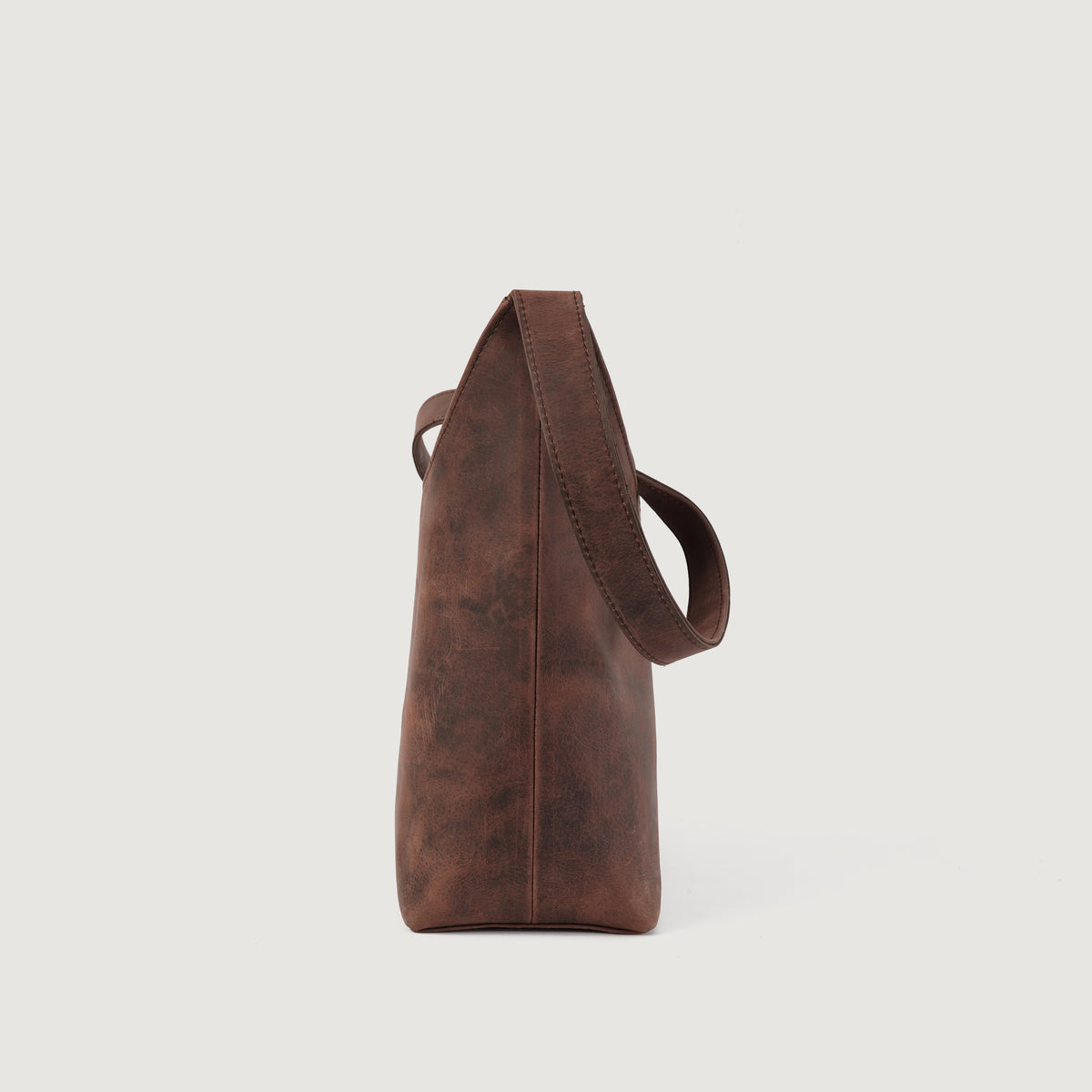 Brex Stefani Vintage Distressed Brown Leather Hobo Bag - brown leather vintage distressed hobo bag, view 5