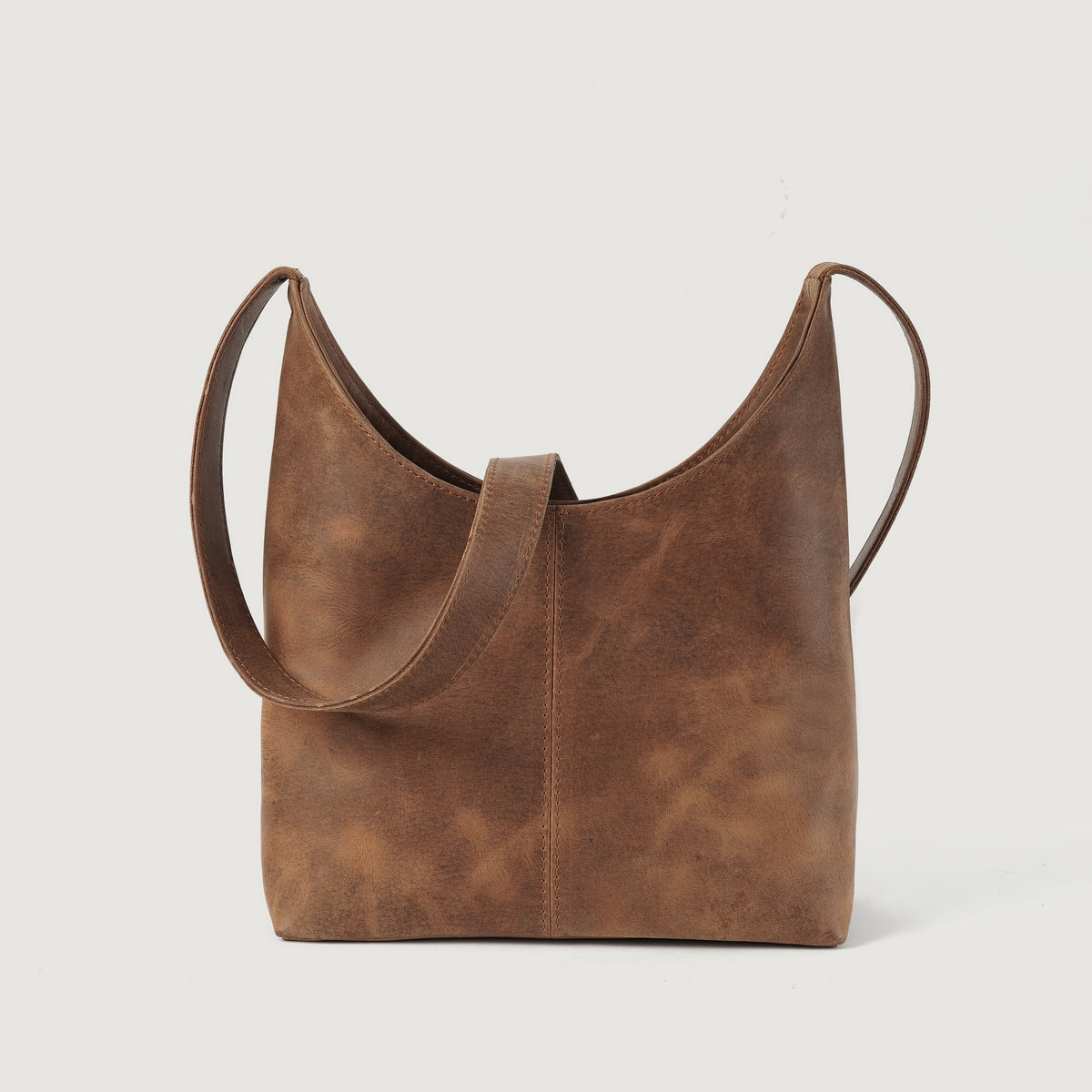 Brex Stefani Vintage Tan Brown Leather Hobo Bag - tan & brown leather vintage hobo bag, view 1