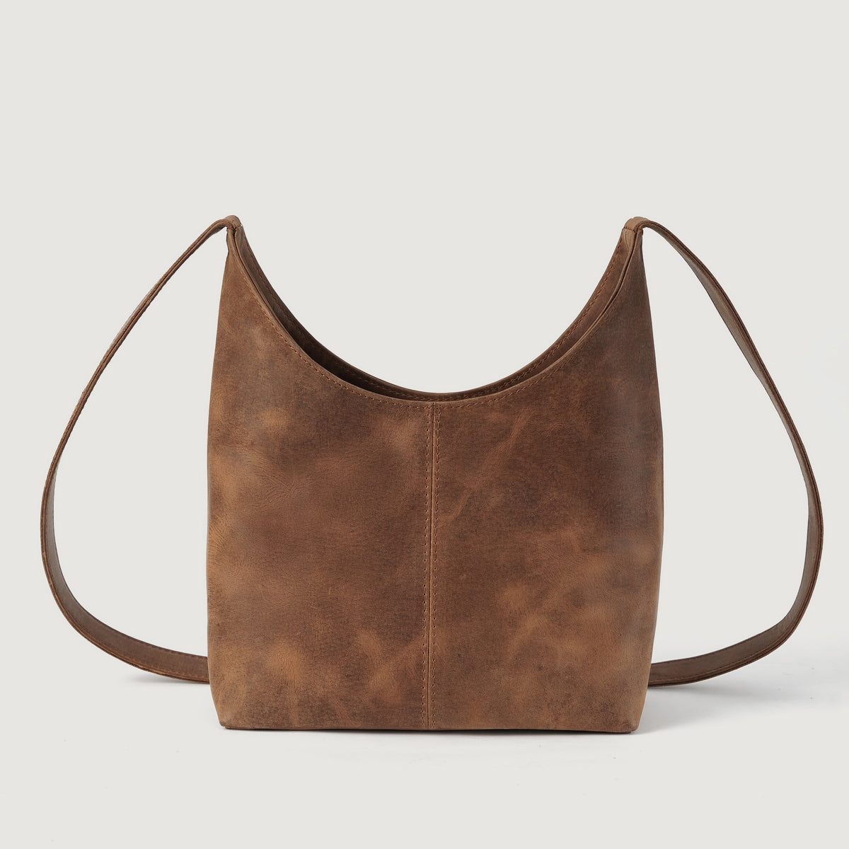 Brex Stefani Vintage Tan Brown Leather Hobo Bag - tan & brown leather vintage hobo bag, view 3