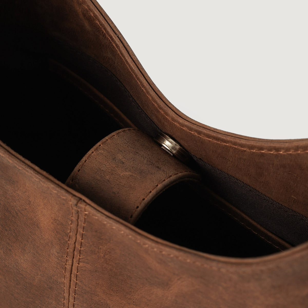 Brex Stefani Vintage Tan Brown Leather Hobo Bag - tan & brown leather vintage hobo bag, view 7