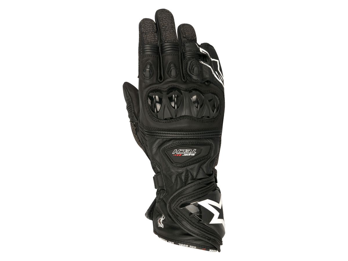 Supertech Gloves - Black - Alpinestars motorcycle gloves, view 1