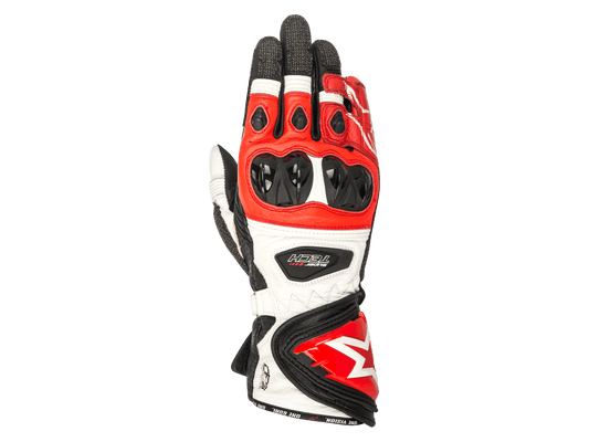 Supertech Gloves - Black/White/Red - Alpinestars motorcycle gloves, view 1