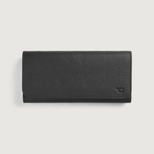 Brex Taylor Black Leather Continental Wallet - black continental leather wallet, view 1