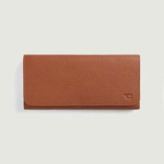 Brex Taylor Brown Leather Continental Wallet - brown continental leather wallet, view 1