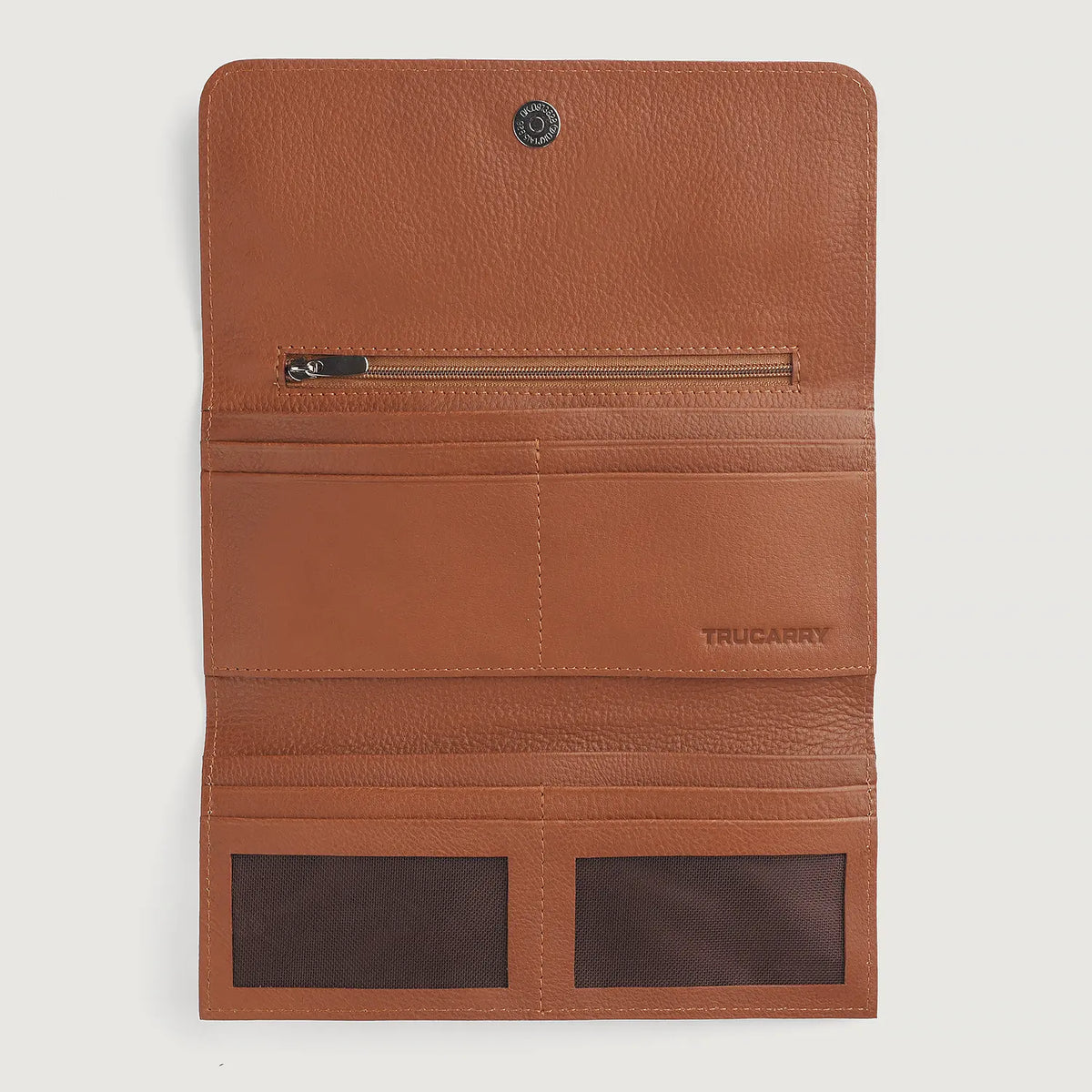 Brex Taylor Brown Leather Continental Wallet - brown continental leather wallet, view 4