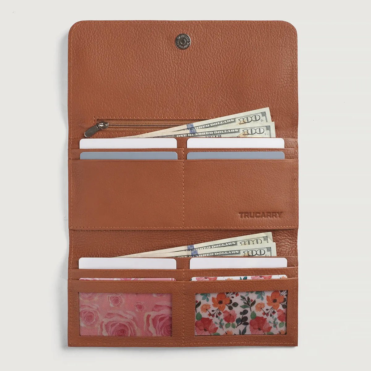 Brex Taylor Brown Leather Continental Wallet - brown continental leather wallet, view 5