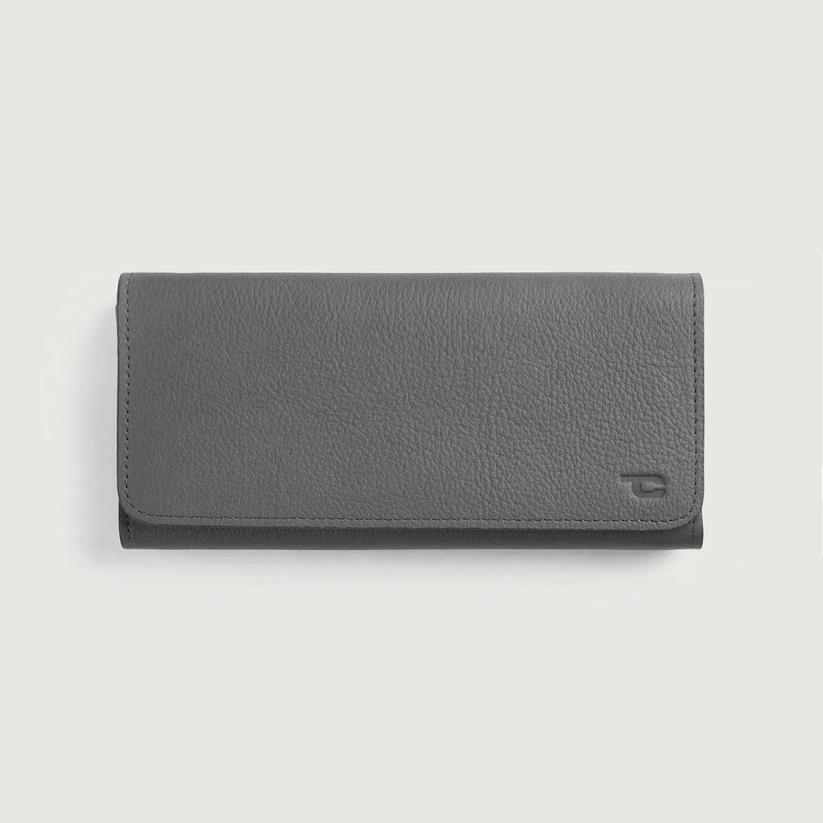 Brex Taylor Grey Leather Continental Wallet - grey continental leather wallet, view 1