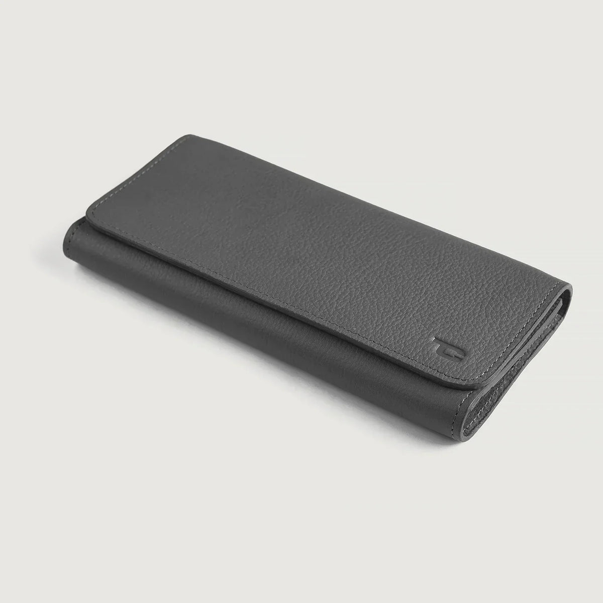 Brex Taylor Grey Leather Continental Wallet - grey continental leather wallet, view 3