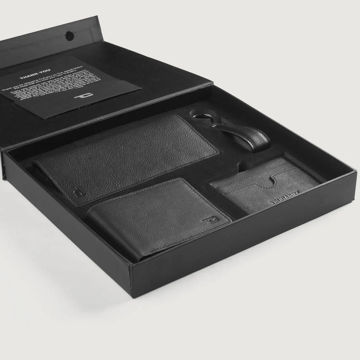 Brex Timeless Taylen Black Leather Gift Set - black leather gift set, view 3