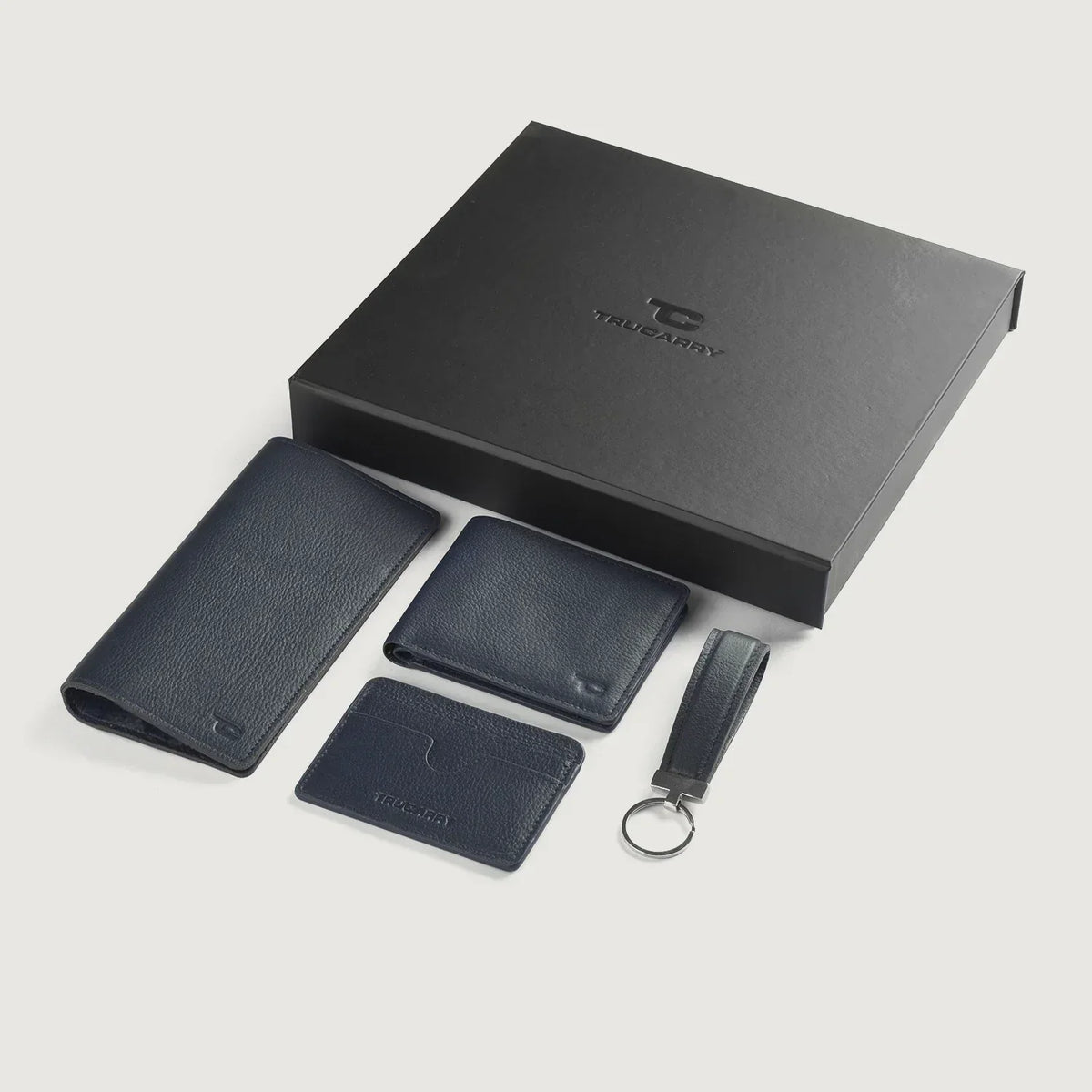 Brex Timeless Taylen Blue Leather Gift Set - blue leather gift set, view 1