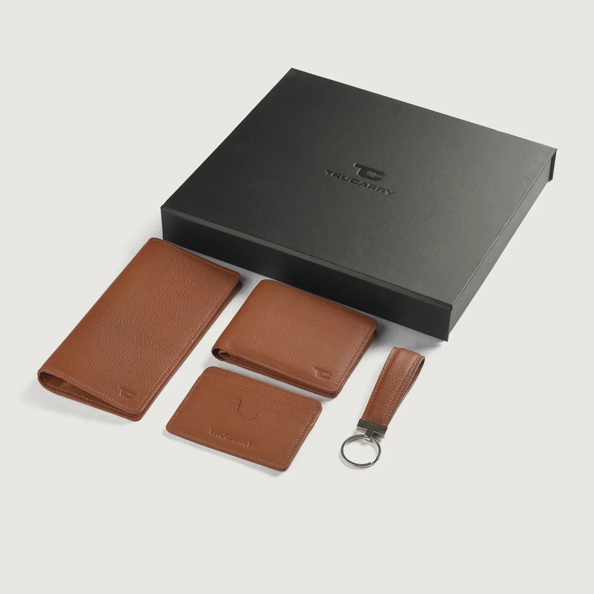 Brex Timeless Taylen Brown Leather Gift Set - brown leather gift set, view 1