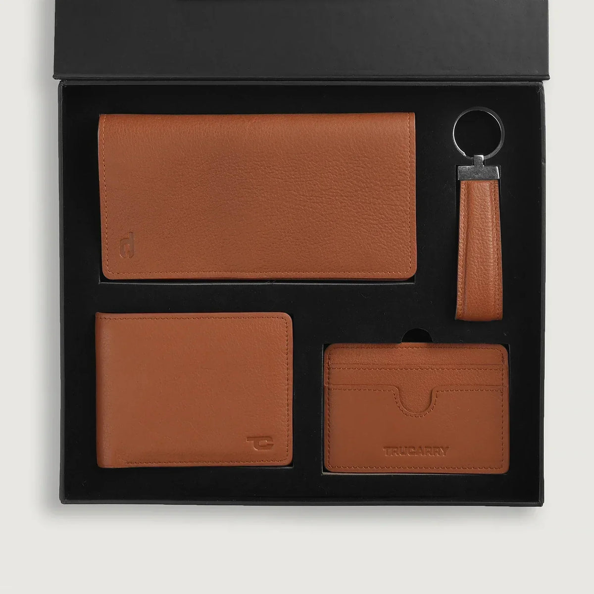 Brex Timeless Taylen Brown Leather Gift Set - brown leather gift set, view 2