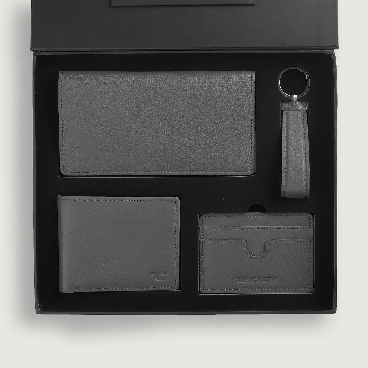Brex Timeless Taylen Grey Leather Gift Set - grey leather gift set, view 2