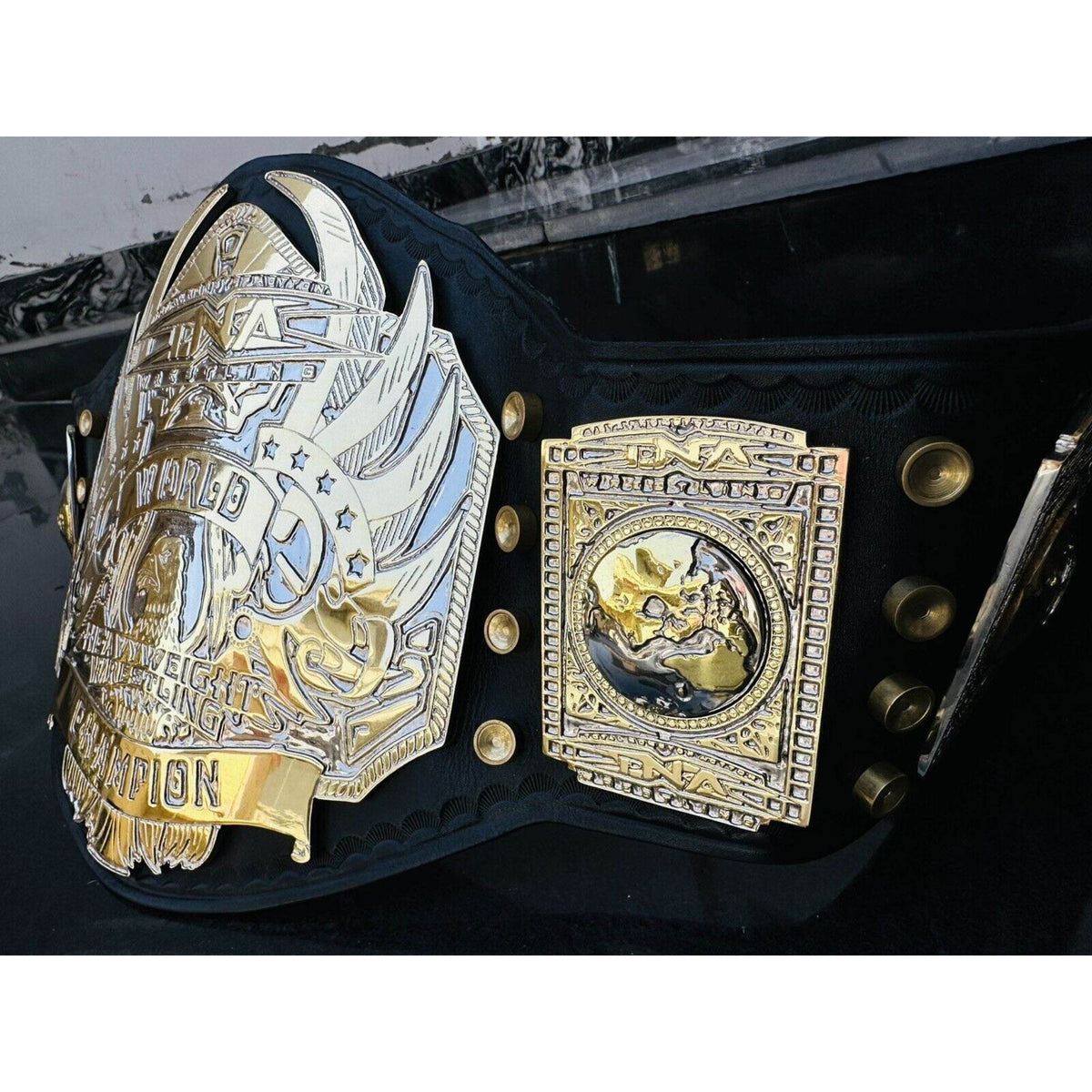 TNA World Heavyweight Championship Inspired Collectible Title Belt - photo 5 of 9 | Brex International