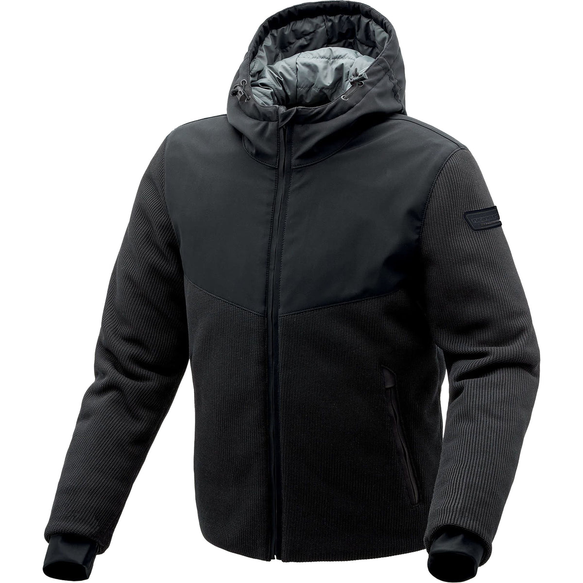 Tucano Urbano Bormio Knit Hydroscud Textile Jacket - Black - Tucano Urbano motorcycle jacket, view 1