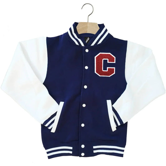 Brex Varsity Baseball Jacket Unisex Personalised With Genuine US College Letter C - unisex varsity letterman jacket, view 1