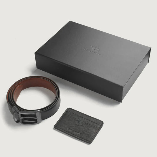 Brex Voltor Black Leather Gift Set - black leather gift set, view 1