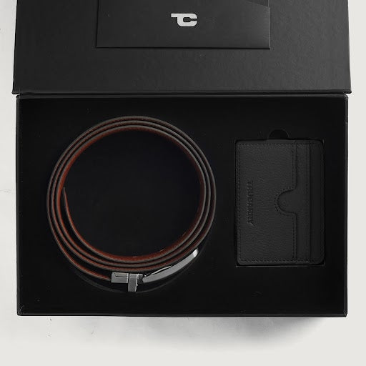 Brex Voltor Black Leather Gift Set - black leather gift set, view 2