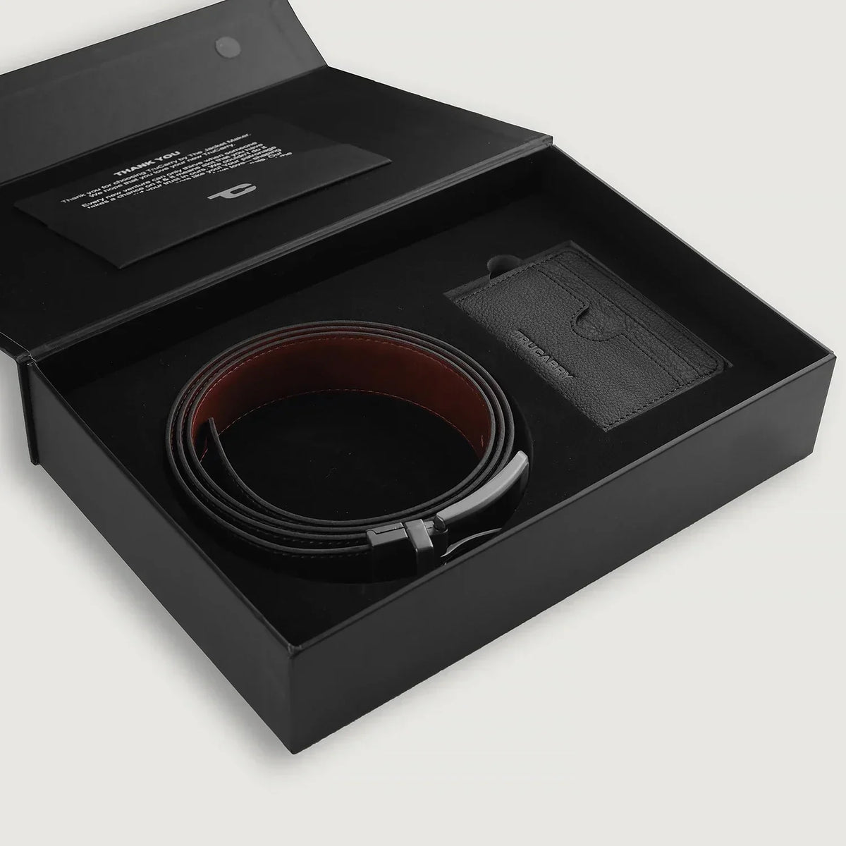 Brex Voltor Black Leather Gift Set - black leather gift set, view 3