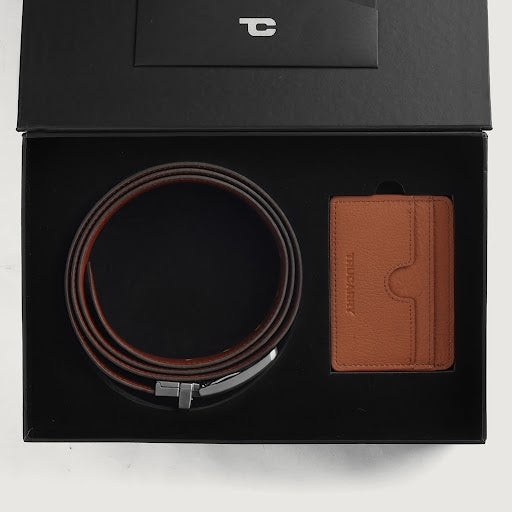 Brex Voltor Brown Leather Gift Set - brown leather gift set, view 2