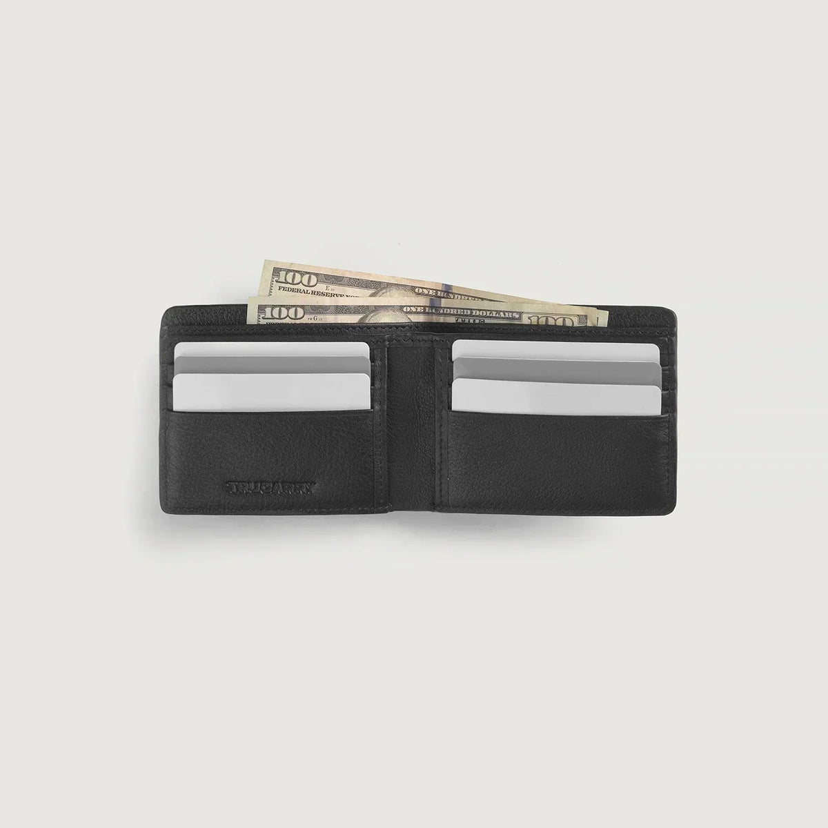 Brex Voren Black Leather Bi-fold Wallet - black bi-fold leather wallet, view 5