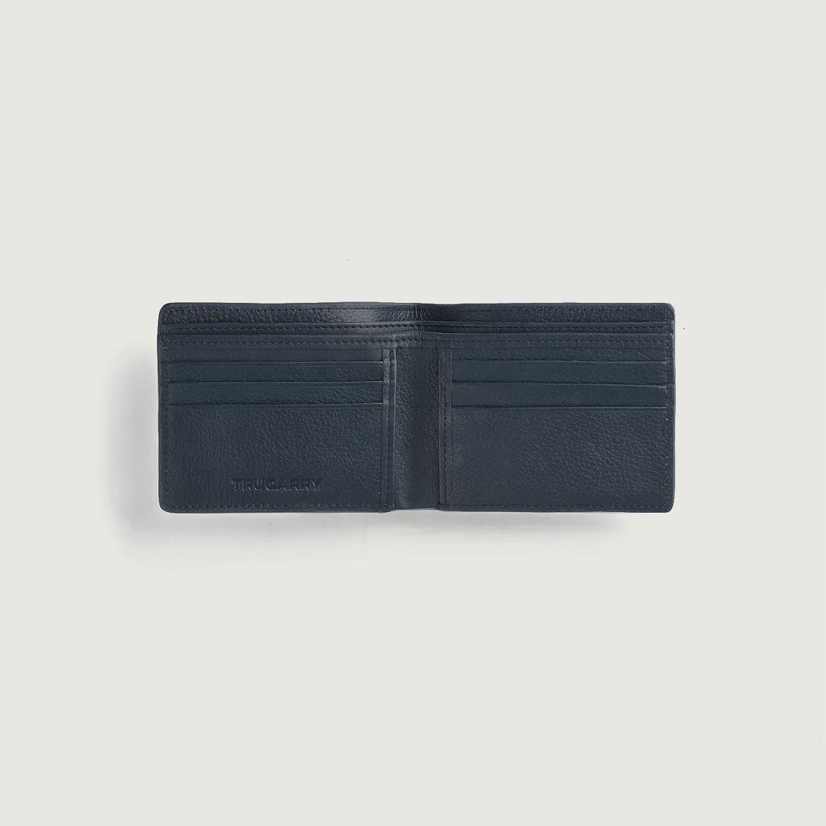 Brex Voren Blue Leather Bi-fold Wallet - blue bi-fold leather wallet, view 4