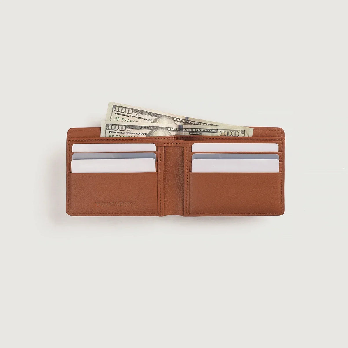 Brex Voren Brown Leather Bi-fold Wallet - brown bi-fold leather wallet, view 5