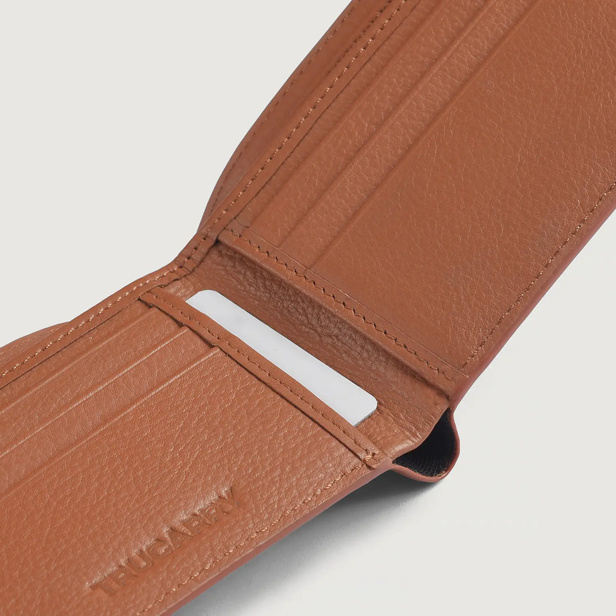 Brex Voren Brown Leather Bi-fold Wallet - brown bi-fold leather wallet, view 6