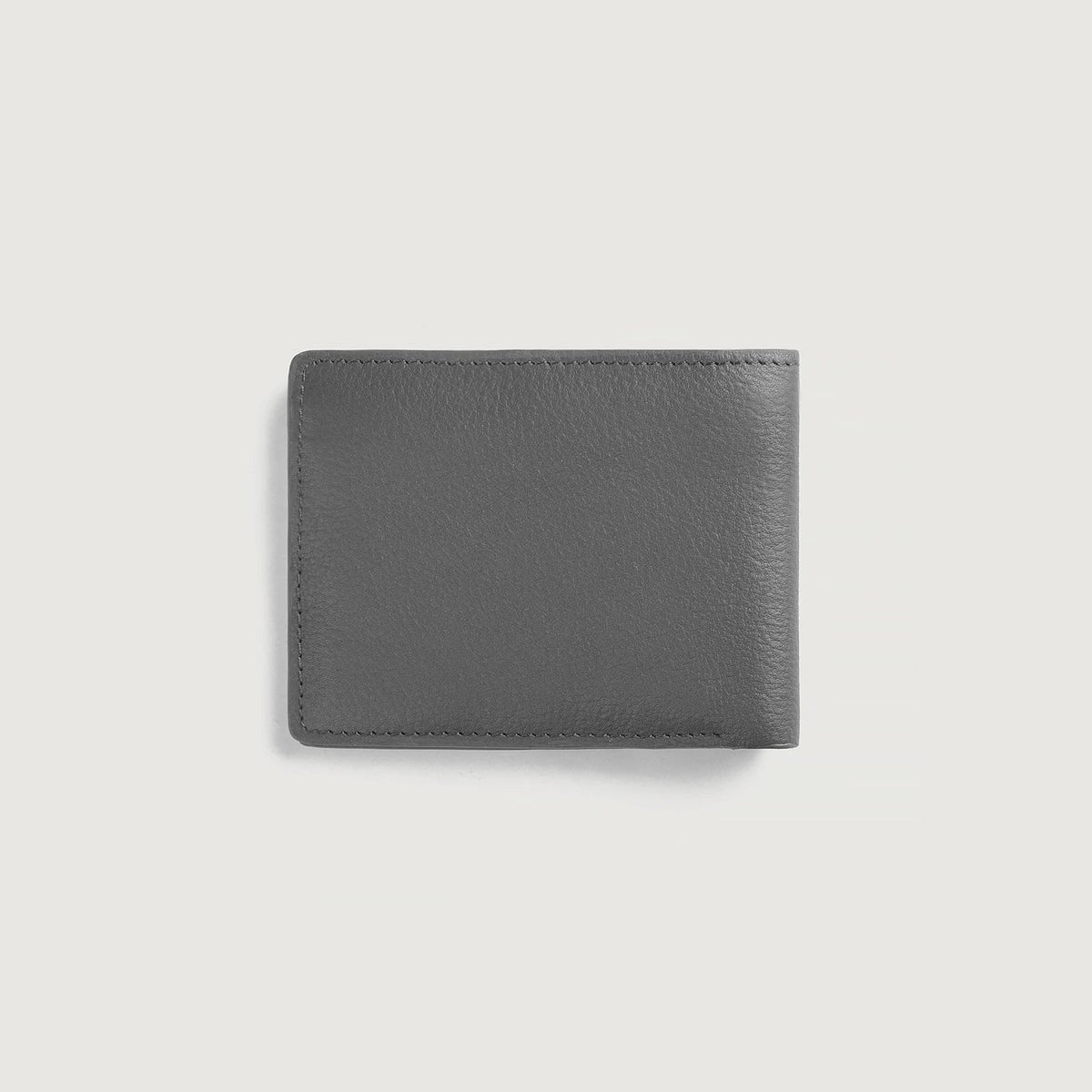 Brex Voren Grey Leather Bi-fold Wallet - grey bi-fold leather wallet, view 2