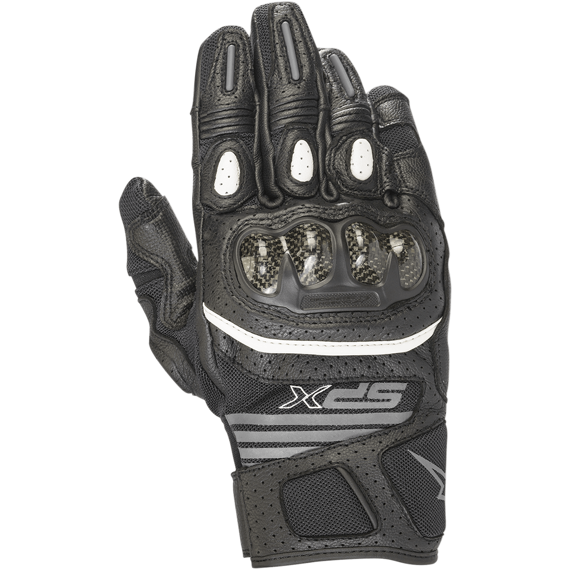 Women SPX Air Carbon V2 Gloves - Black/Anthracite - Alpinestars motorcycle gloves, view 1