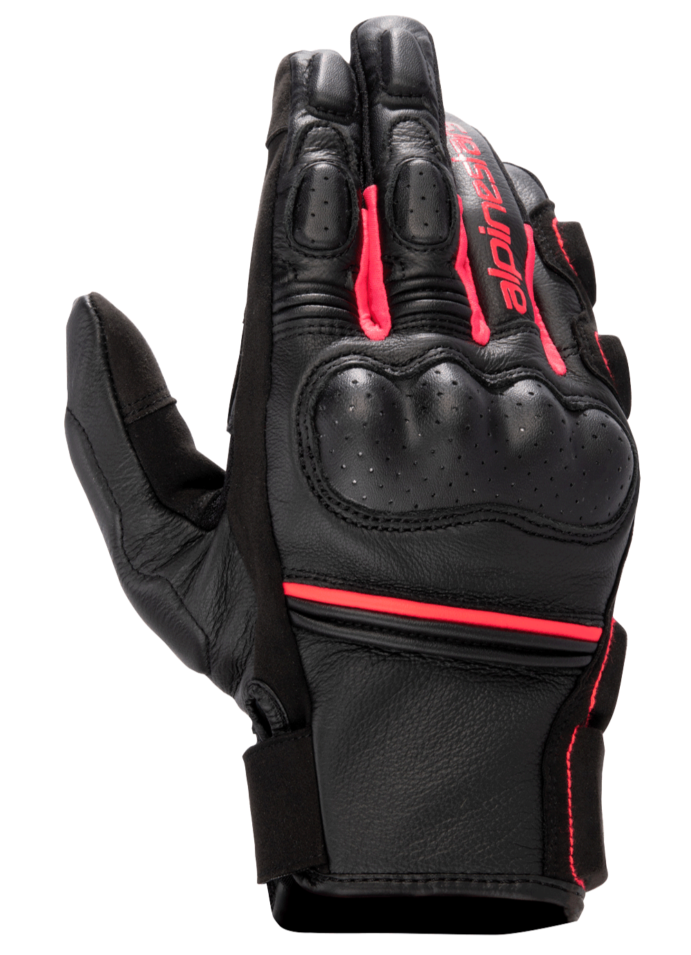 Women Stella Phenom Leather Air Glove - Black/Diva Pink - Alpinestars motorcycle gloves, view 1
