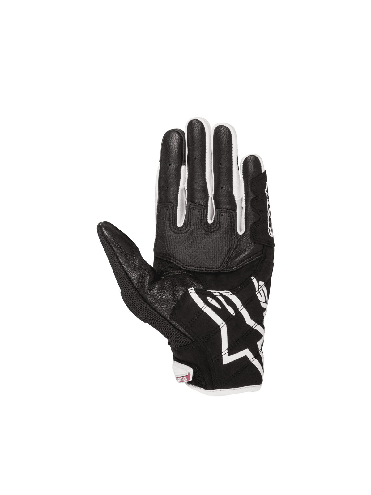 Women Stella SMX-2 Air Carbon V2 Gloves - Black/White/Fuchsia - Alpinestars motorcycle gloves, view 2