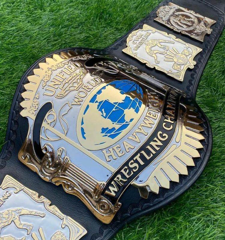 World Heavyweight Unified Wrestling Championship Inspired Title Belt - photo 2 of 4 | Brex International