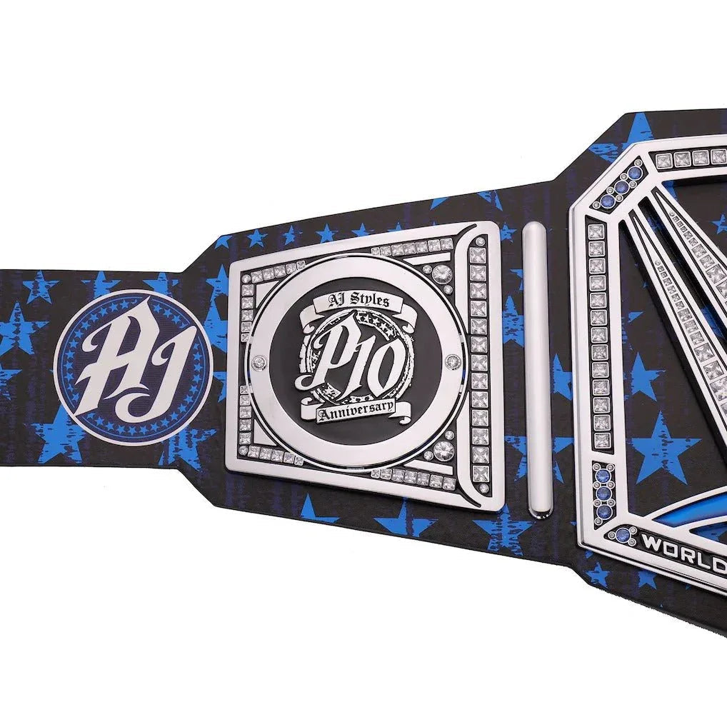 WWE AJ Styles 10th Anniversary Signature Series Inspired Title Belt - photo 6 of 7 | Brex International