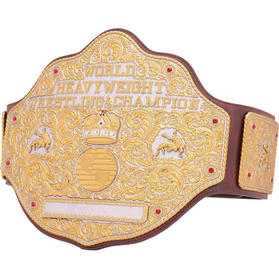 WWE Big Gold World Heavyweight Championship Collectible Title Belt - photo 3 of 8 | Brex International