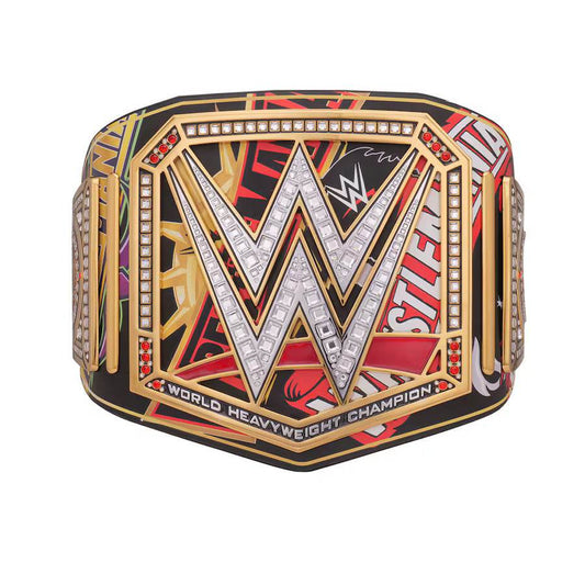 WWE Modern Era 40 Years Of WrestleMania Inspired Collectible Title Belt - photo 1 of 7 | Brex International