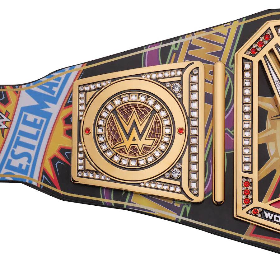 WWE Modern Era 40 Years Of WrestleMania Inspired Collectible Title Belt - photo 4 of 7 | Brex International
