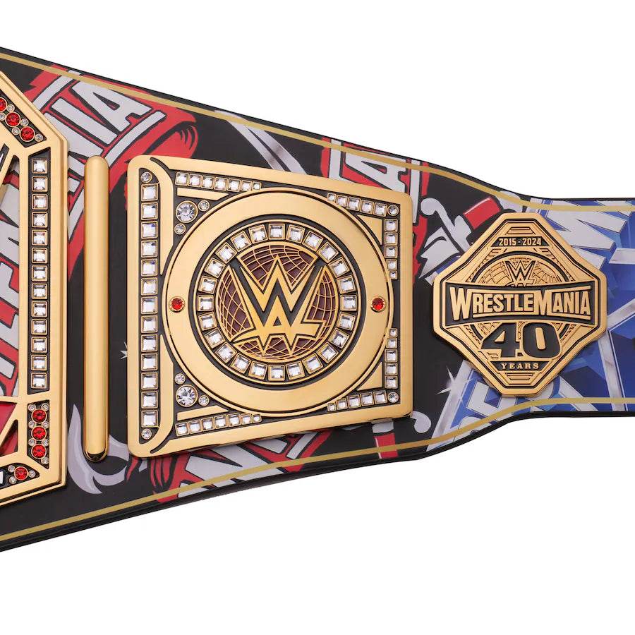 WWE Modern Era 40 Years Of WrestleMania Inspired Collectible Title Belt - photo 5 of 7 | Brex International