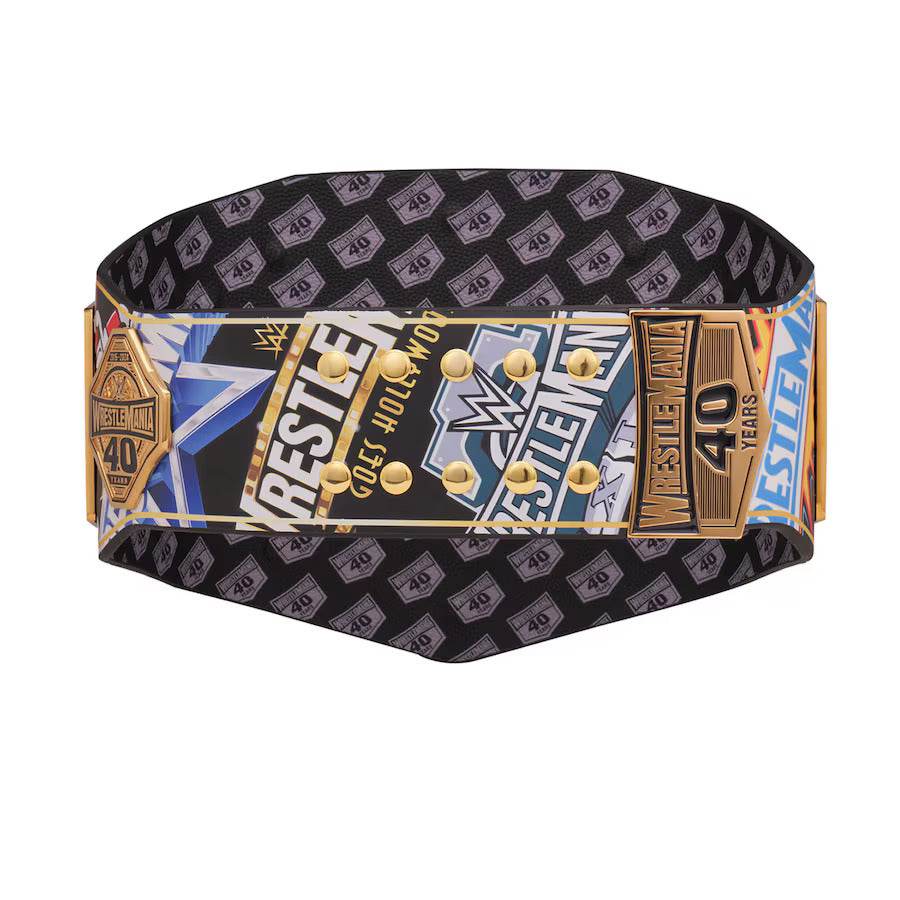 WWE Modern Era 40 Years Of WrestleMania Inspired Collectible Title Belt - photo 6 of 7 | Brex International