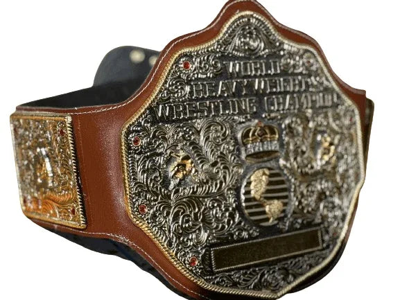 WWE World Heavyweight Big Gold Die Cast Championship Inspired Title Belt - photo 3 of 3 | Brex International