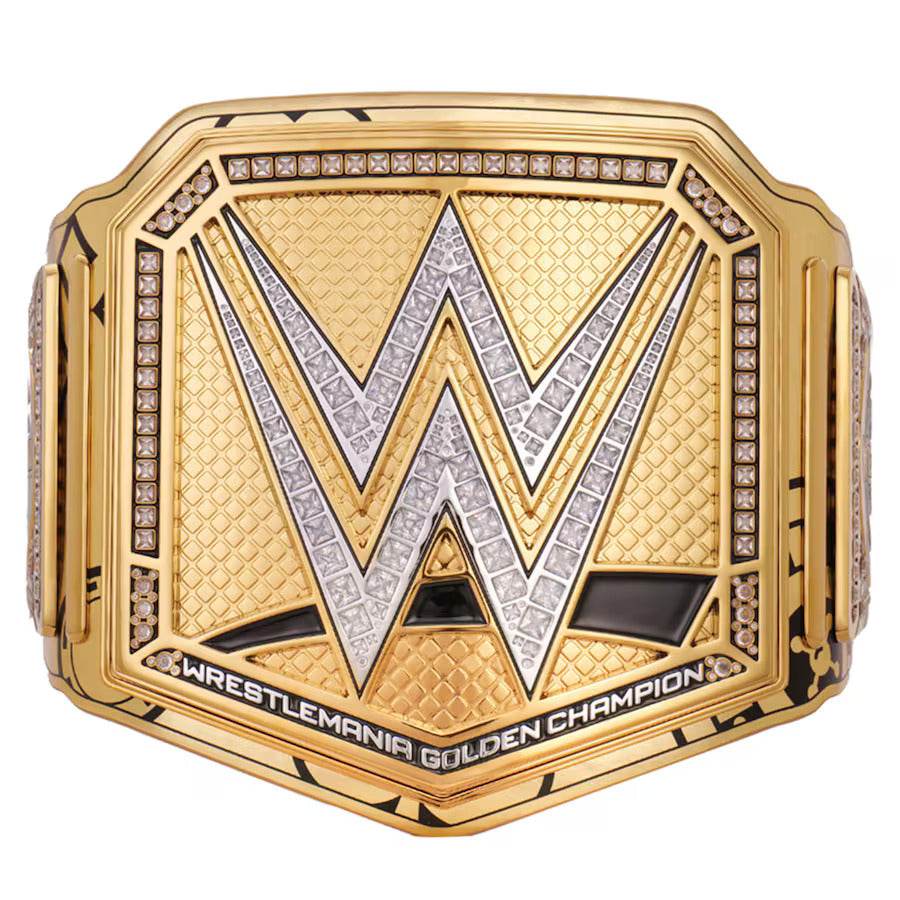 WWE WrestleMania 41 Golden Championship Inspired Collectible Title Belt - photo 1 of 7 | Brex International