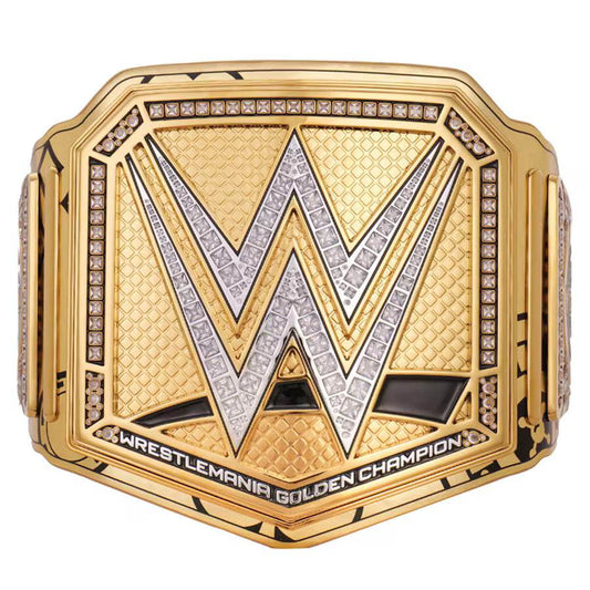 WWE WrestleMania 41 Golden Championship Inspired Collectible Title Belt - photo 1 of 7 | Brex International
