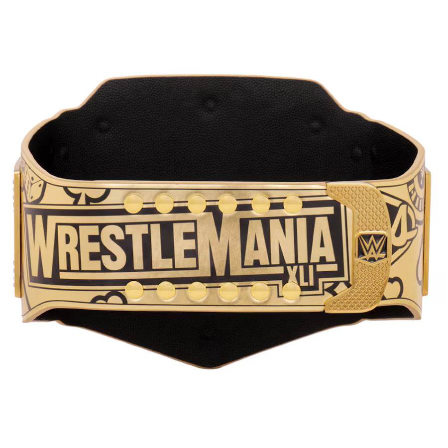 WWE WrestleMania 41 Golden Championship Inspired Collectible Title Belt - photo 4 of 7 | Brex International