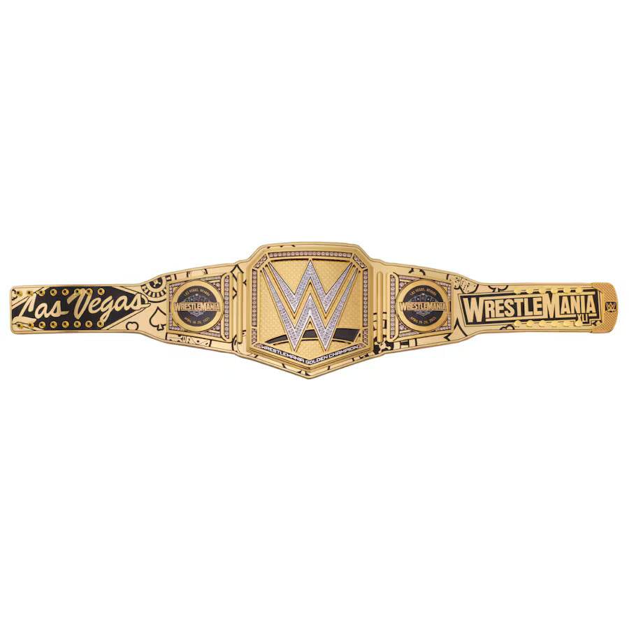 WWE WrestleMania 41 Golden Championship Inspired Collectible Title Belt - photo 7 of 7 | Brex International