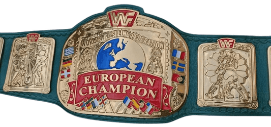 WWF European Championship Wrestling Inspired Belt block logo 4mm zinc adult size - photo 1 of 8 | Brex International